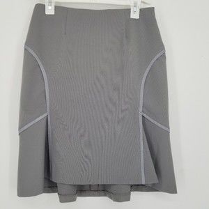 SHAPE FX shaping bodycon pencil tulip skirt with shaper slip ribbon trim gray 8